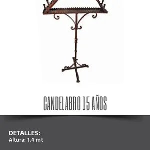 Candelabro 15 años (SIN VELAS)