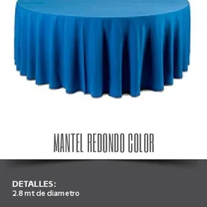 Mantel redondo color