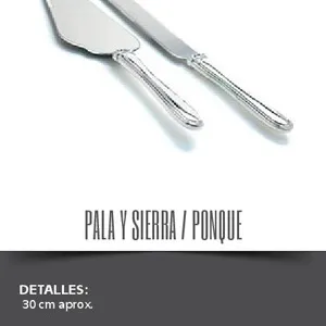 Pala y sierra para ponqué
