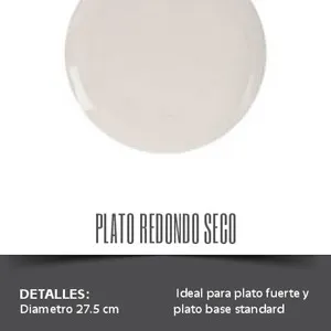 Plato redondo seco
