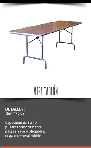 Alquiler de menaje para eventos