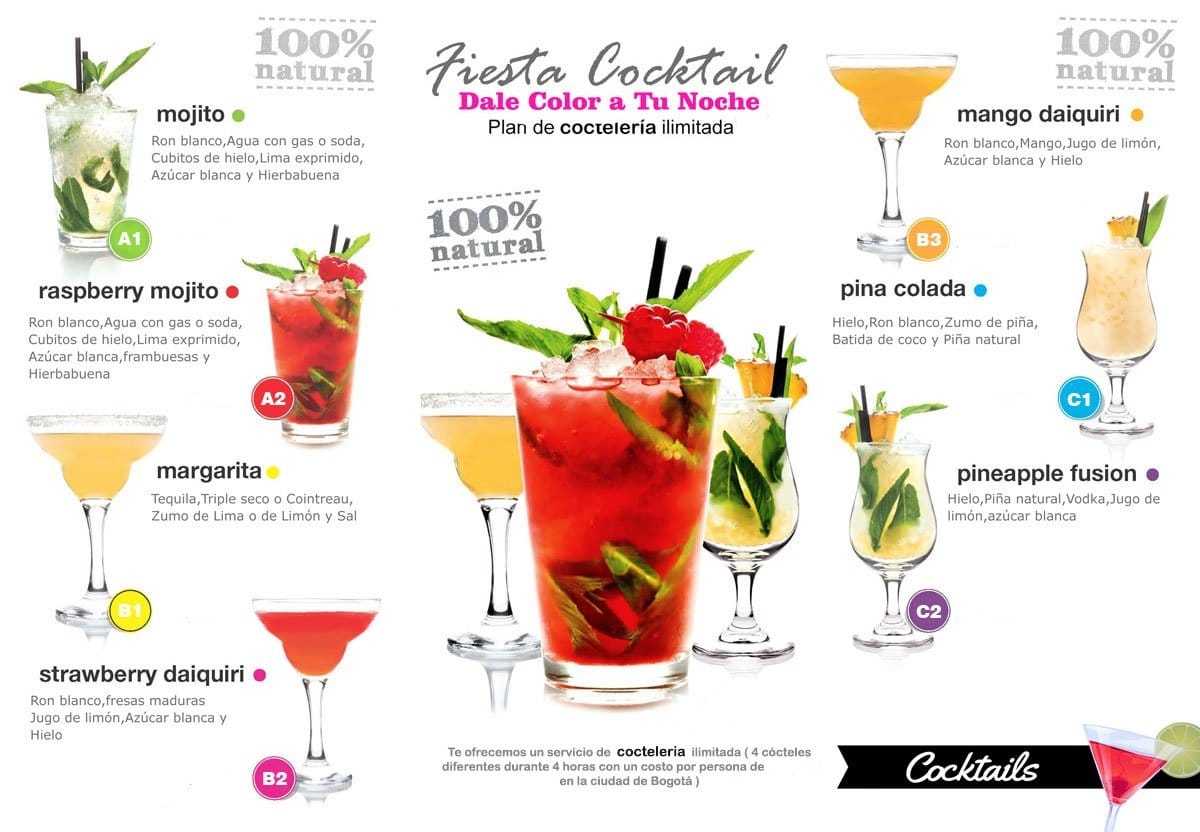 Buffet montado para una fiesta de matrimonio en Bogotá